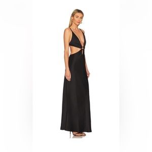 BEC & BRIDGE Felix V Black Maxi Dress